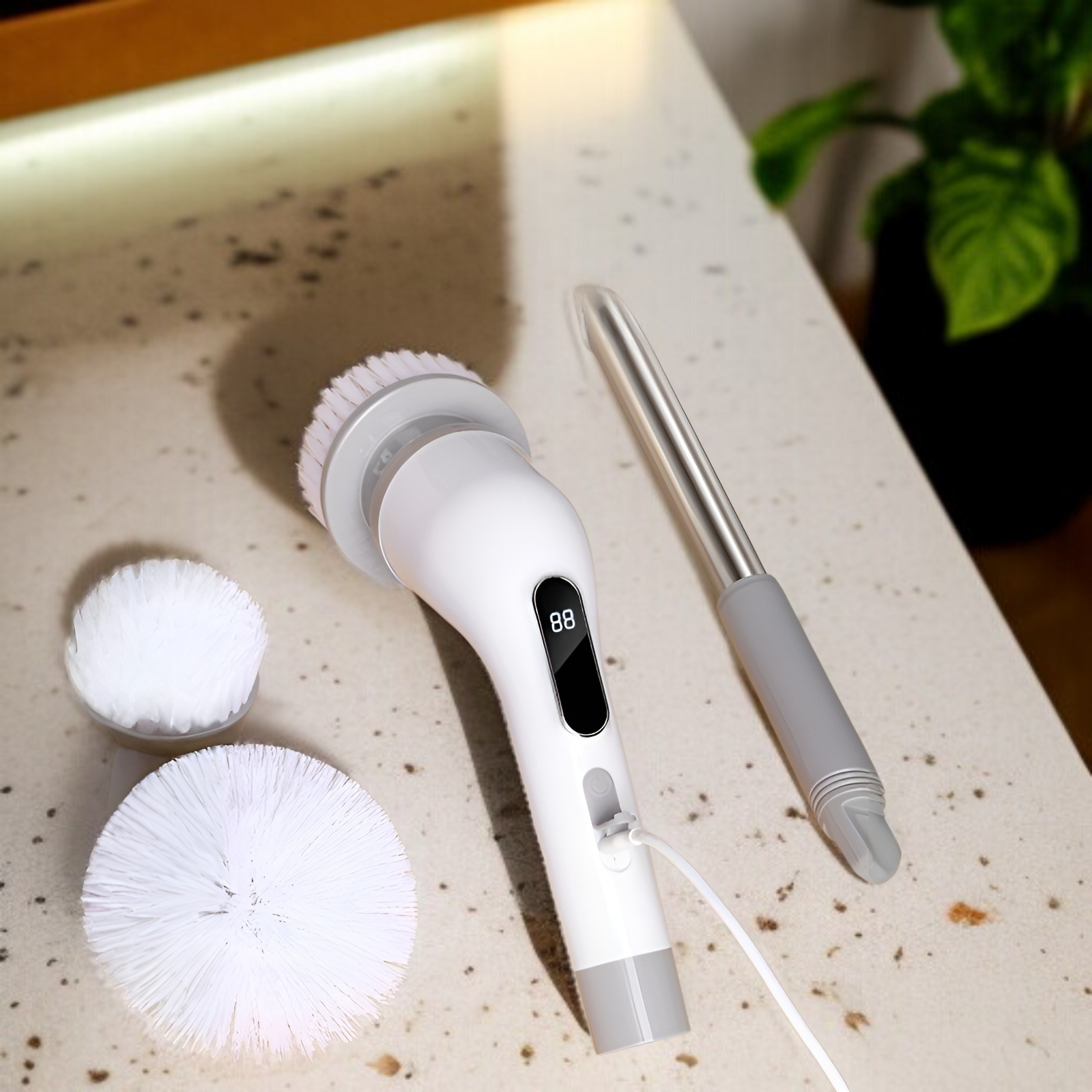 Austauschbare Bürstenköpfe für vielseitige Reinigung