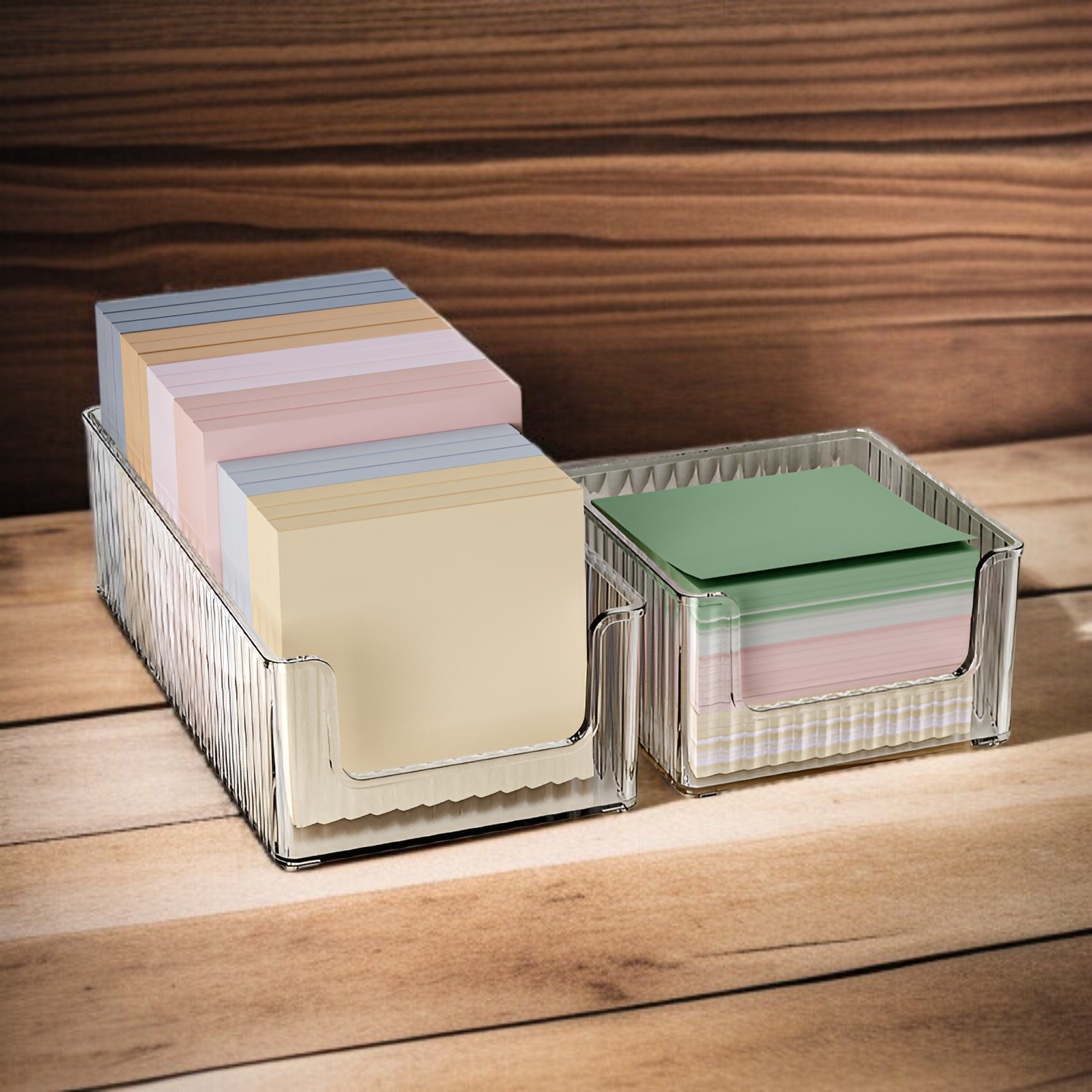 Transparente Desktop-Aufbewahrungsbox mit Schubladen für Schreibwaren