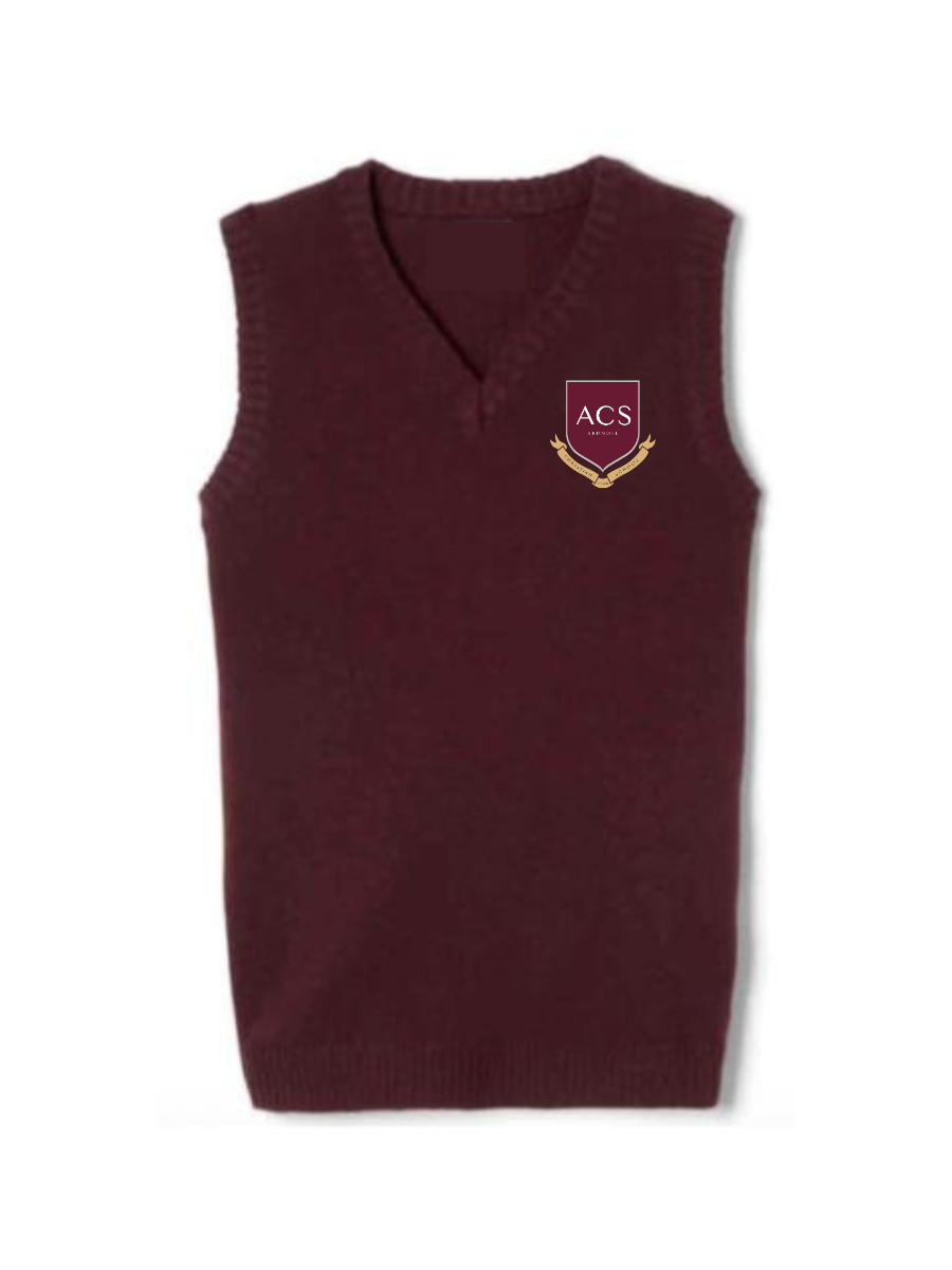 Lux Knit Sweater Vest (unisex) - Maroon (ACS)