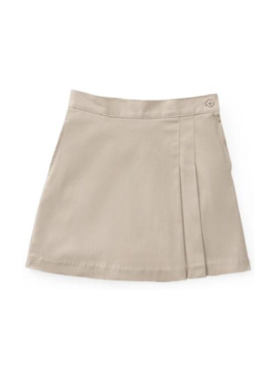 Double Pleat Skort  - Khaki