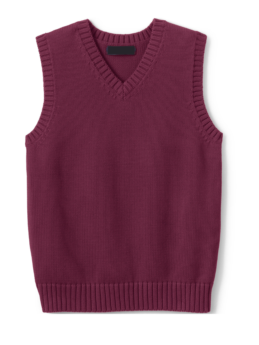 Lux Knit Sweater Vest (unisex) - Maroon