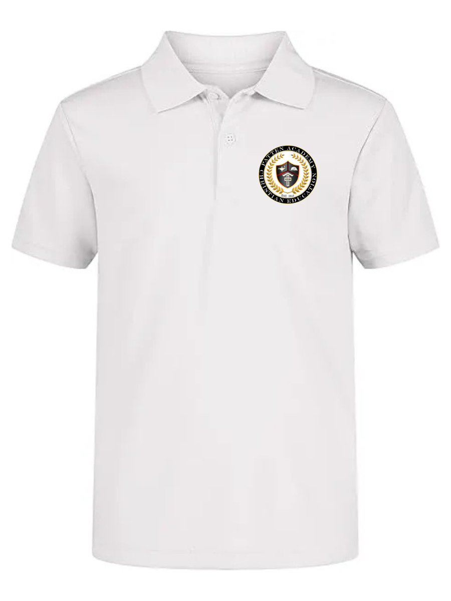 Performance Tech Polo (unisex) - White - Embroidered - HIGH SCHOOL ONLY