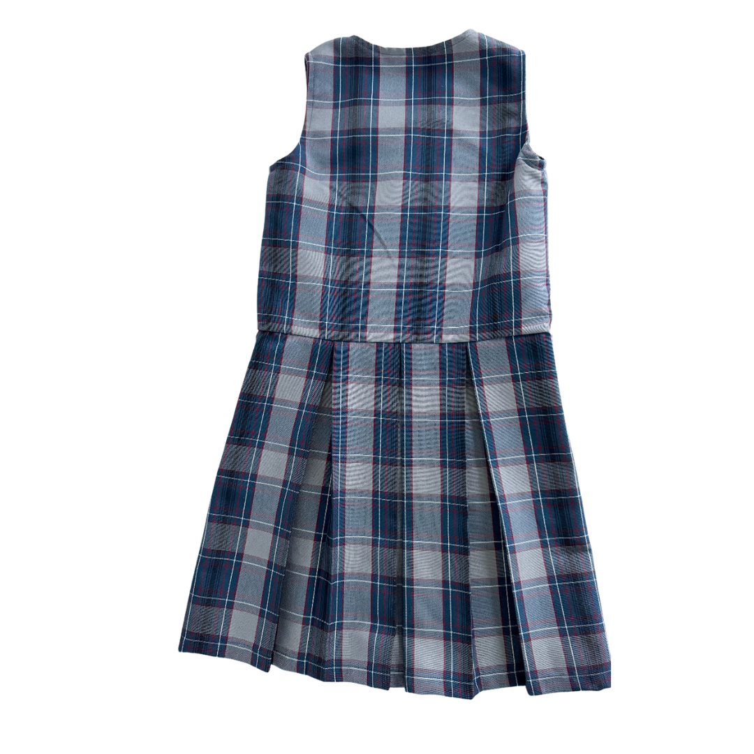 Crest Jumper - Blue Grey Plaid