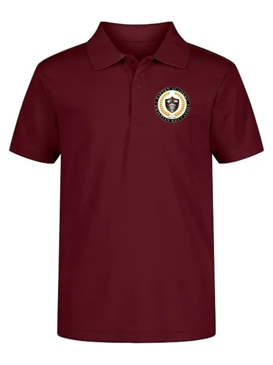 Performance Tech Polo (unisex) - Burgundy  - Embroidered - HIGH SCHOOL ONLY