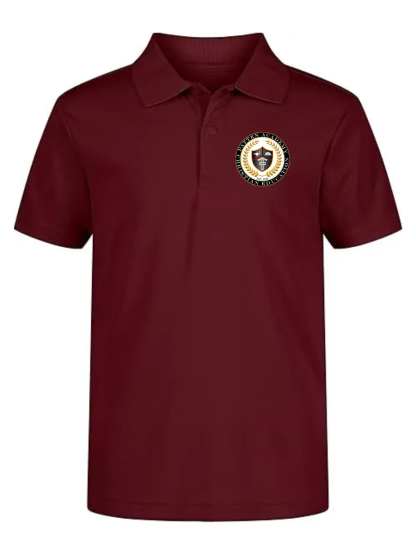 Performance Tech Polo (unisex) - Burgundy  - Embroidered - HIGH SCHOOL ONLY