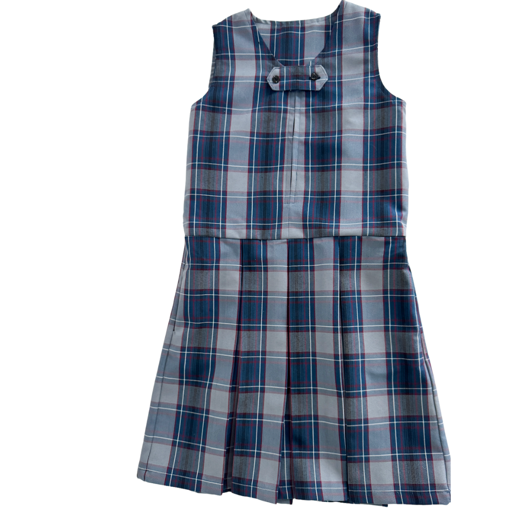 Crest Jumper - Blue Grey Plaid