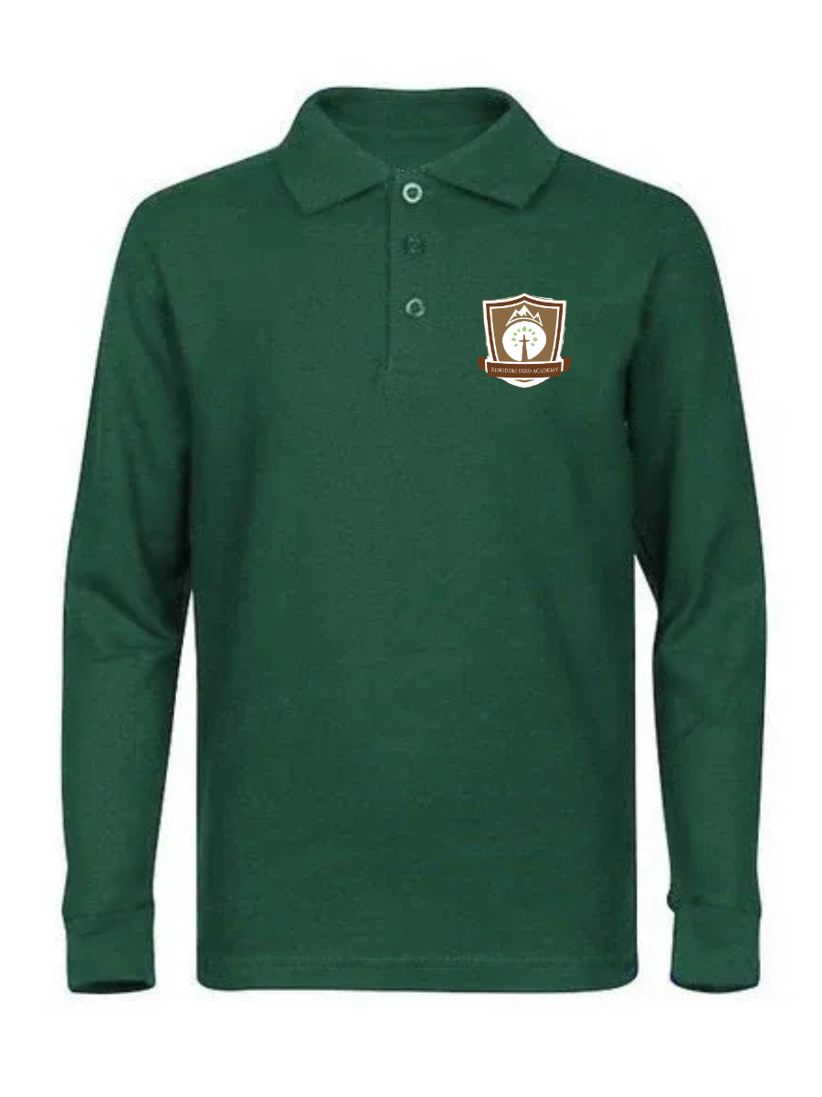 Classic Comfort Long Sleeve Polo (unisex) - Forest Green (KSA)