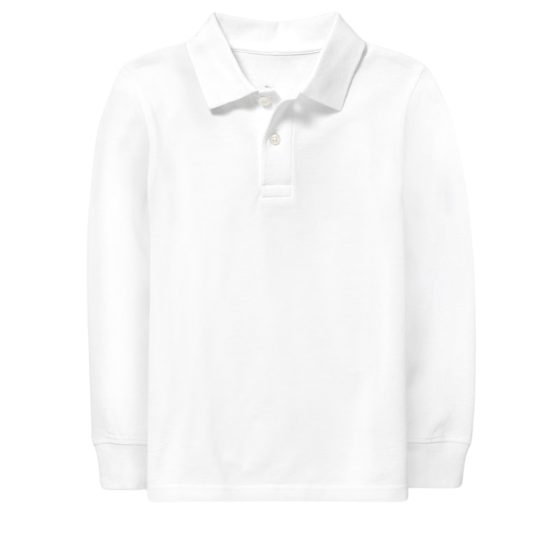 Classic Comfort Long Sleeve Polo (unisex) - White