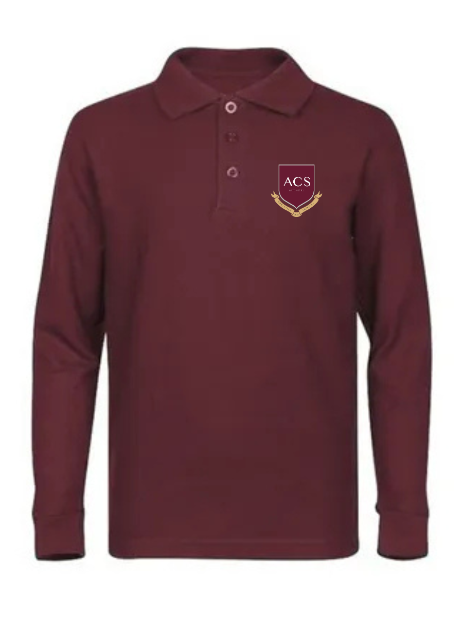 Classic Comfort Long Sleeve Polo (unisex) - Burgundy (ACS)