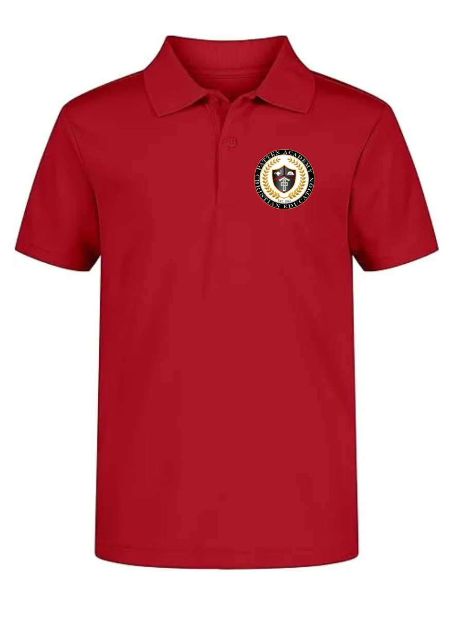 Performance Tech Polo (unisex) - Red - Embroidered