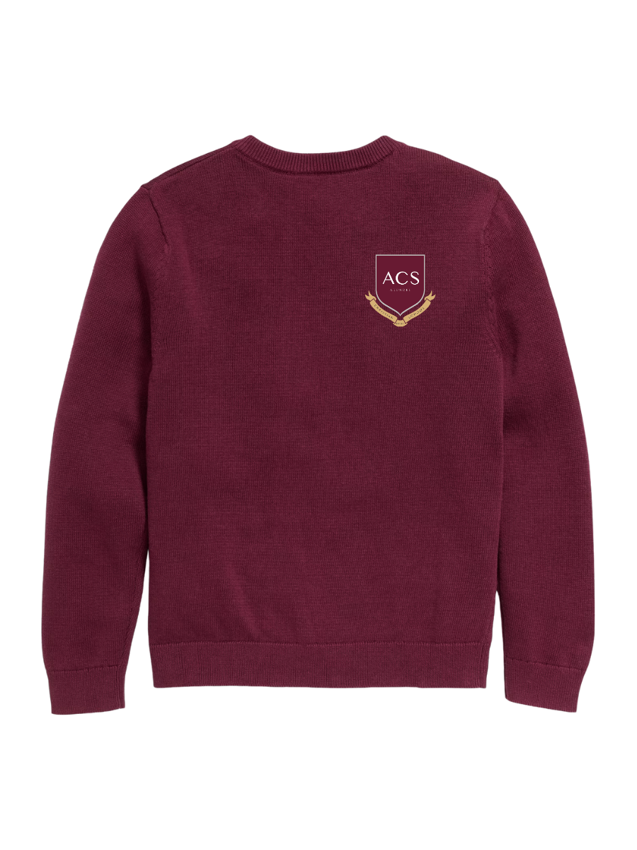 Lux Knit Crew Neck Sweater (unisex) - Maroon (ACS)