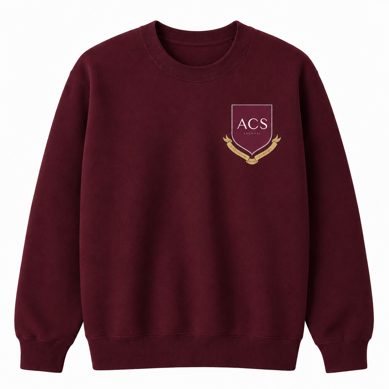 Lux Knit Crew Neck Sweater (unisex) - Maroon (ACS)