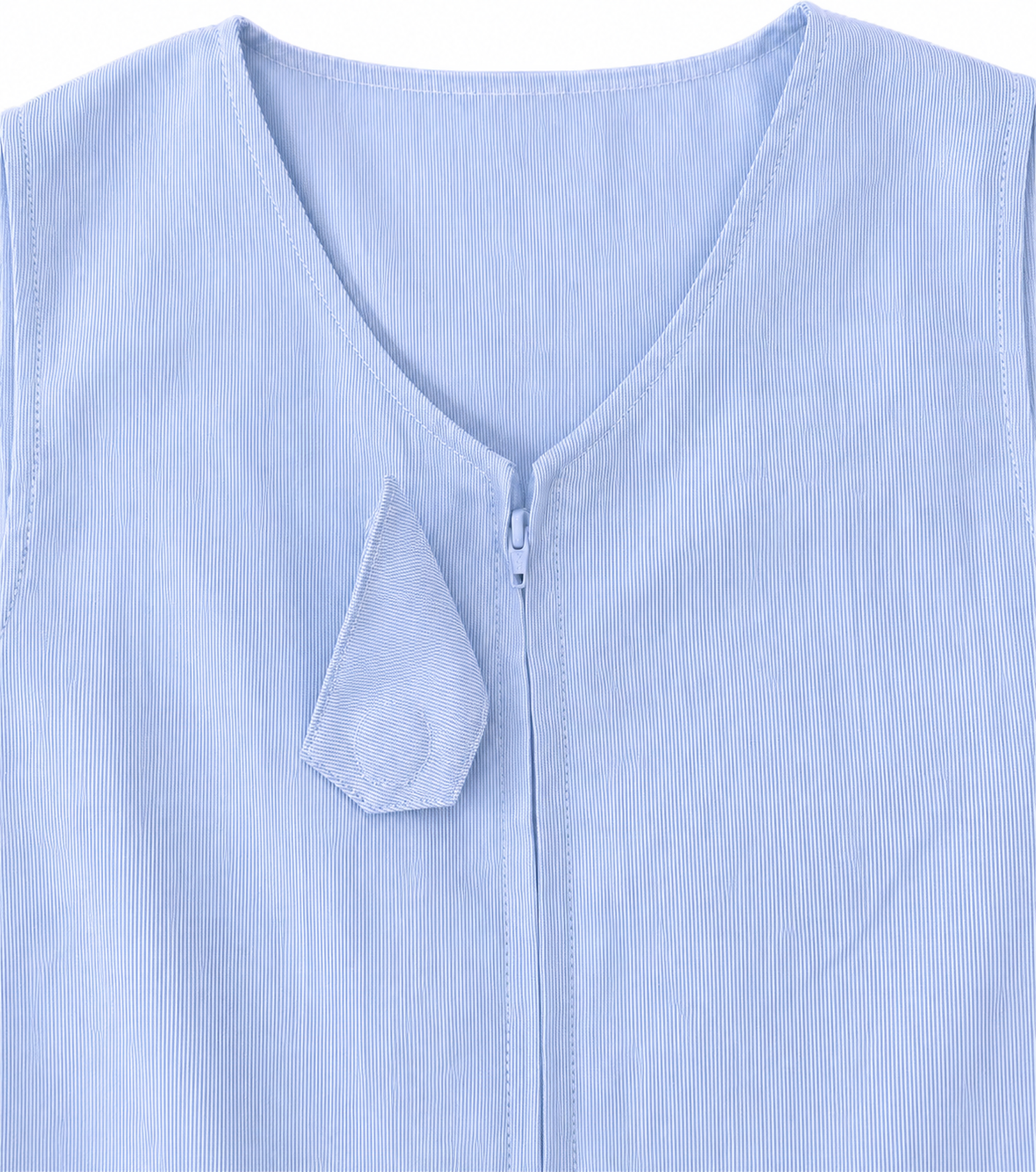 Front Zip Jumper - Blue Pinstripe