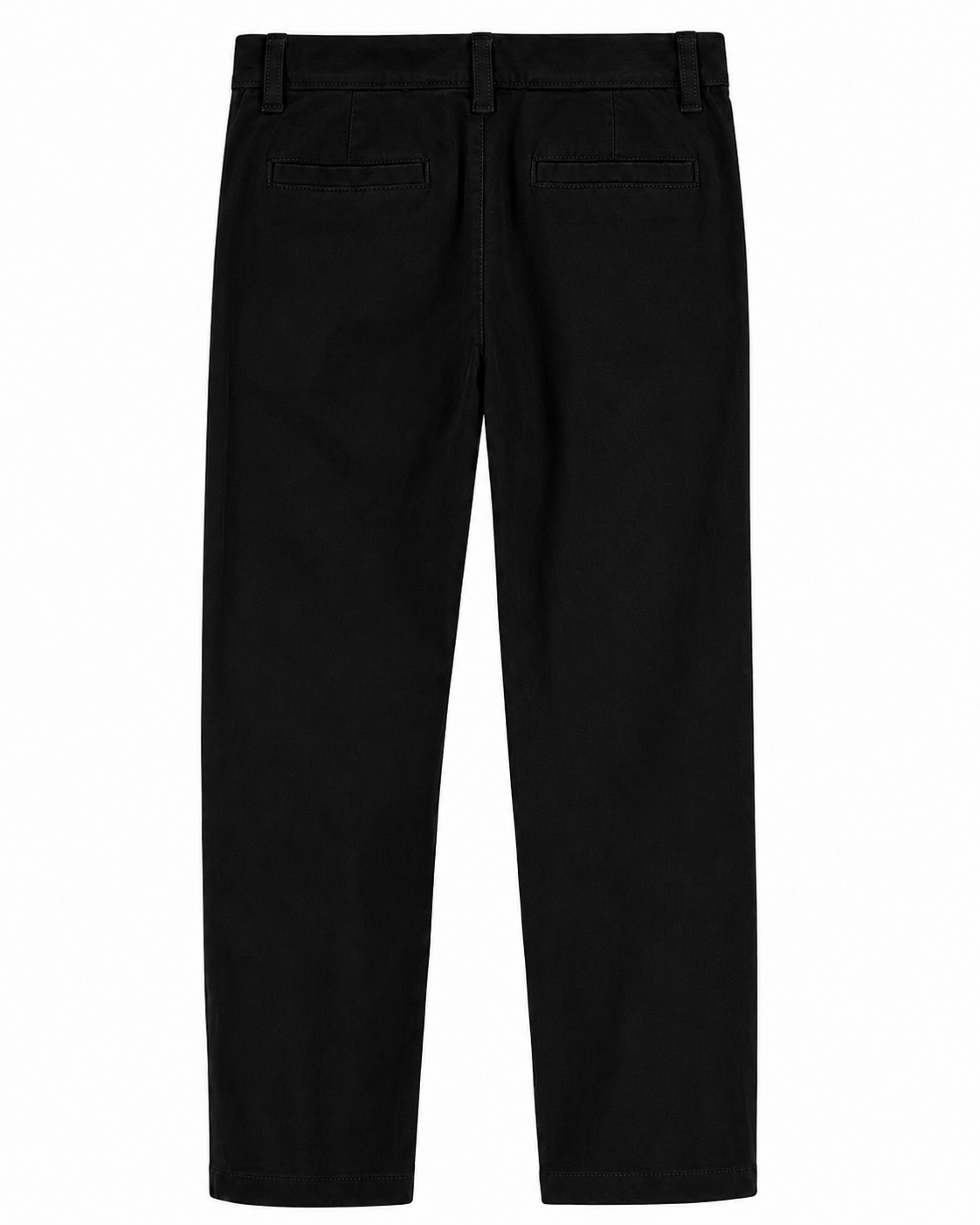 Boys Classic Flat Front Chino Pants - Black