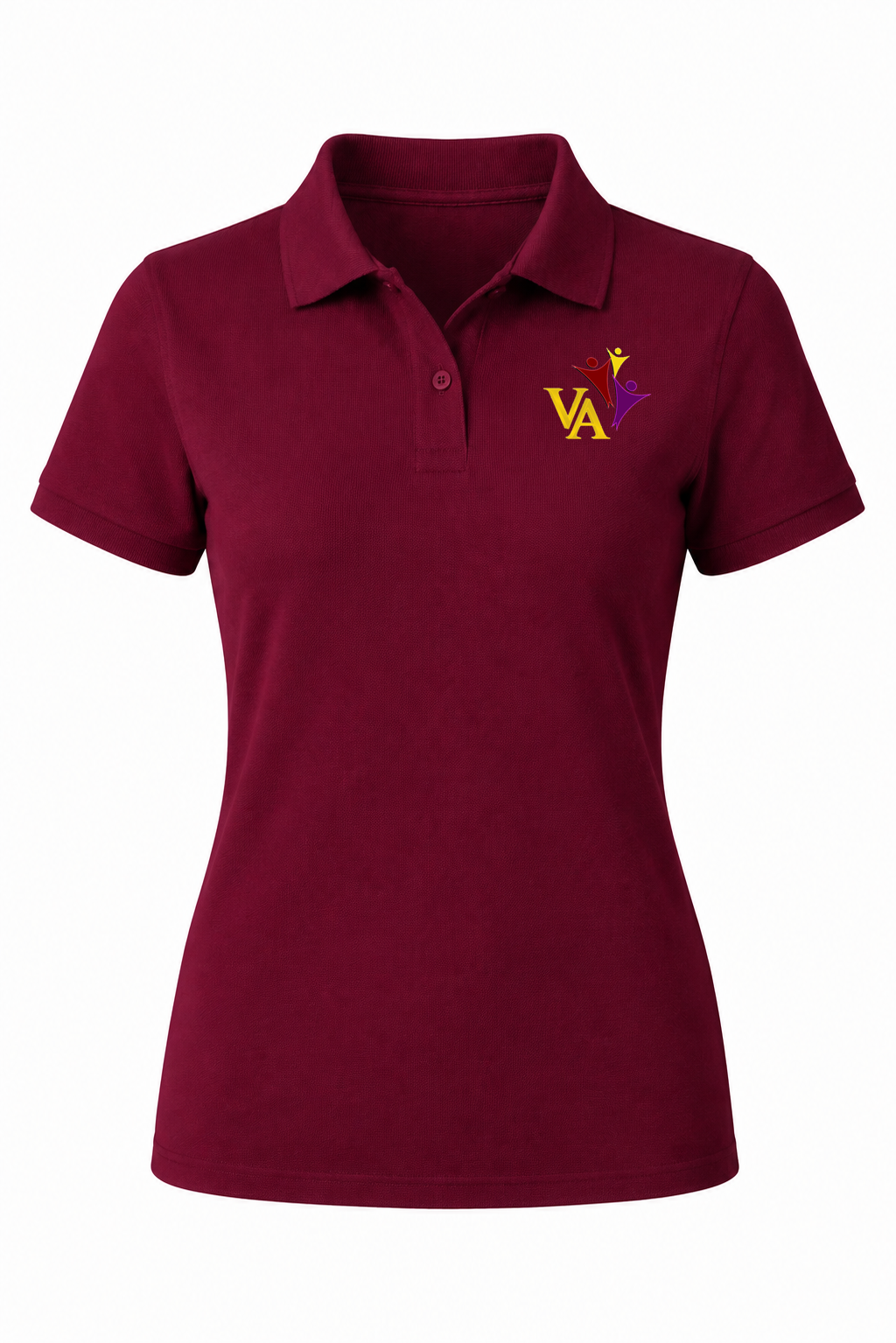 Classic Comfort Polo - Burgundy, With Victory Academy Logo