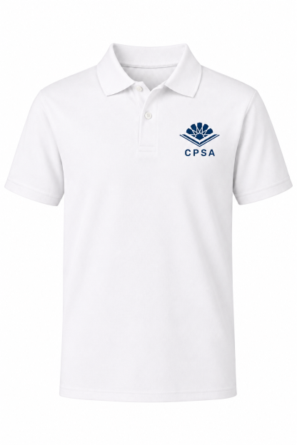 Performance Tech Polo (unisex) - White, with CPSA Logo
