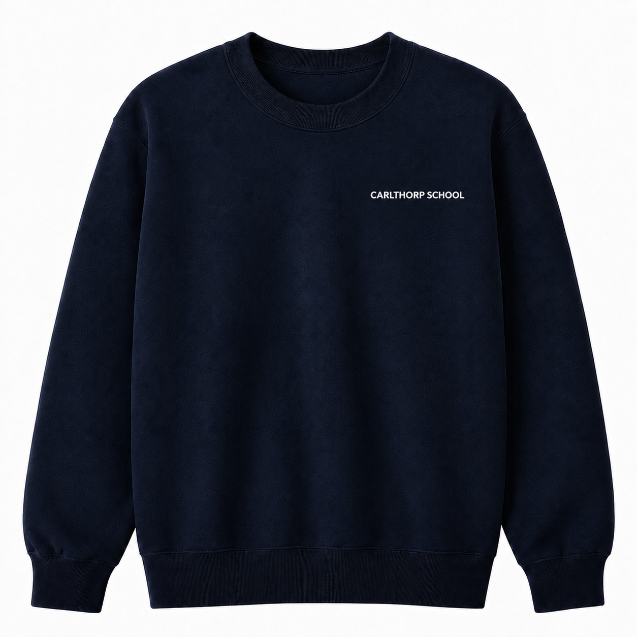 Lux Knit Crew Neck Sweater (unisex) - Navy, Embroidered with JTD