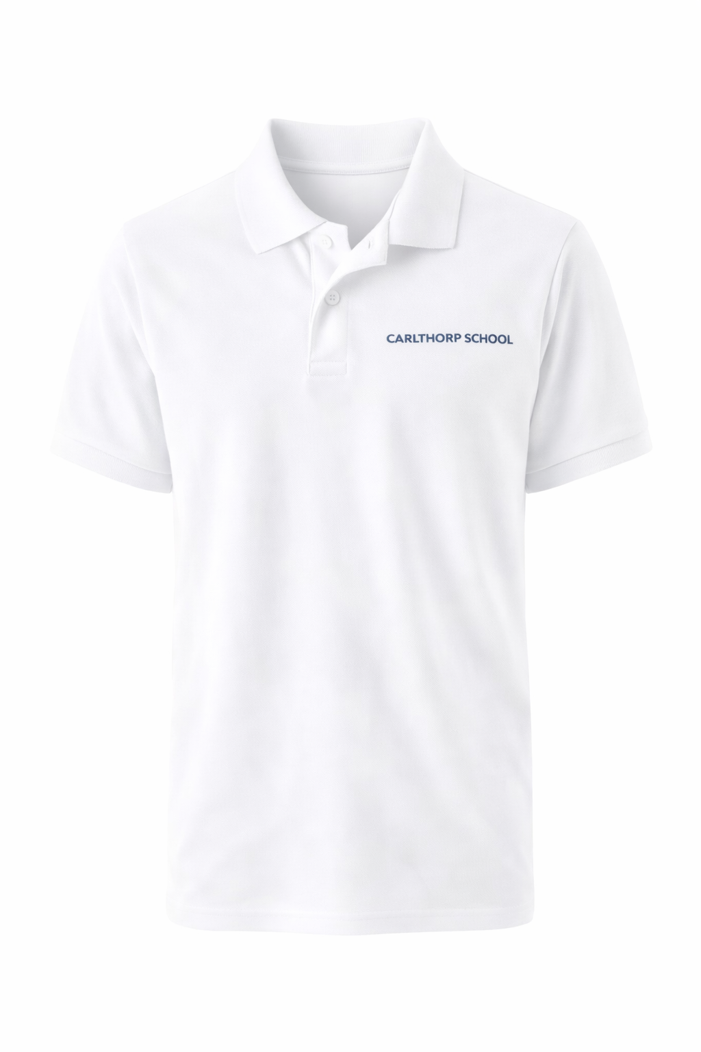 Classic Comfort Polo (unisex) - White, Embroidered with Carlthorp School