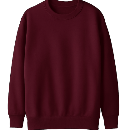 Lux Knit Crew Neck Sweater (unisex) - Maroon