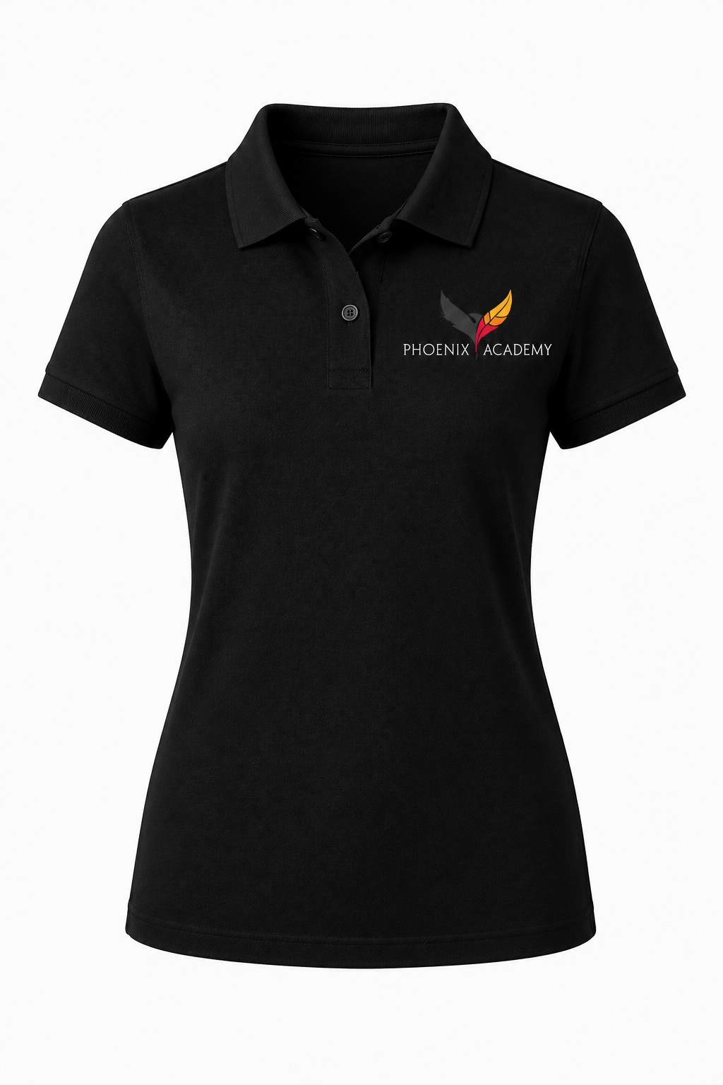 Classic Comfort Polo - Black, with Phoenix Academy Logo