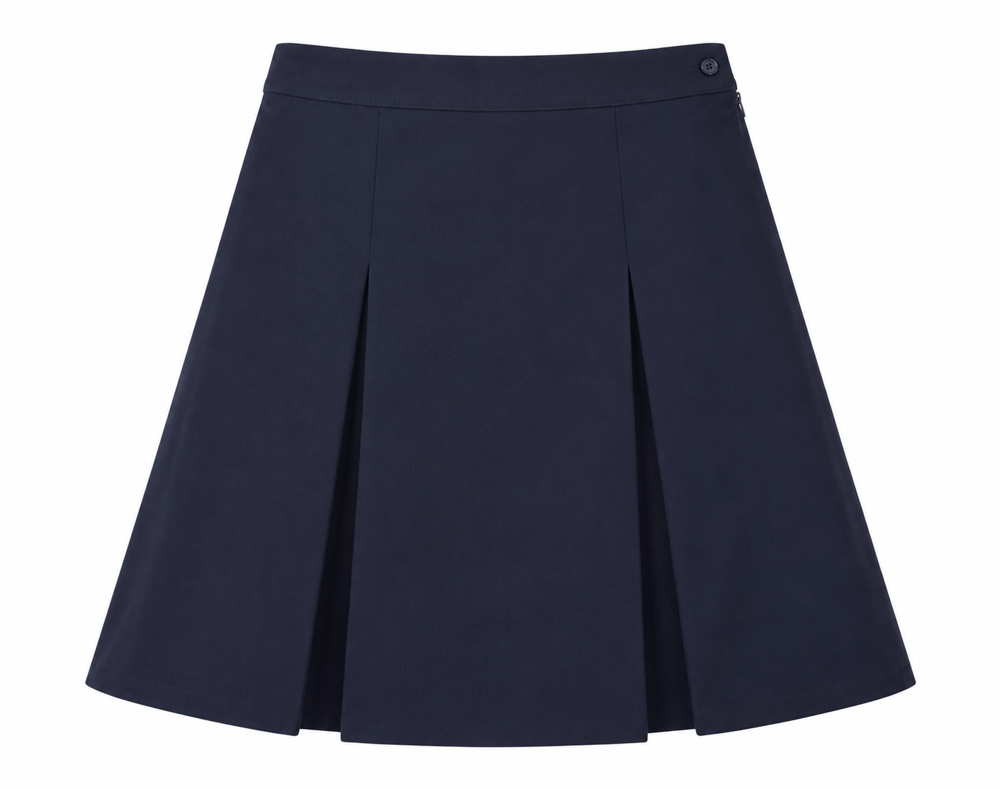 Simple Pleat Skirt - Navy