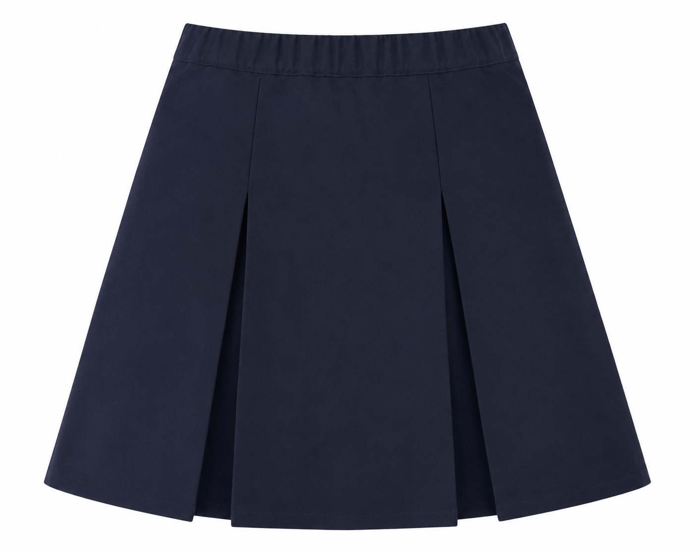Simple Pleat Skirt - Navy