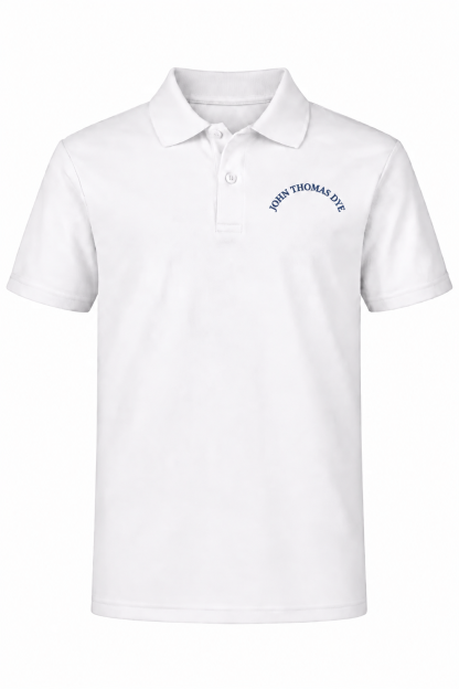 Performance Tech Polo (unisex) - White, With JTD Logo