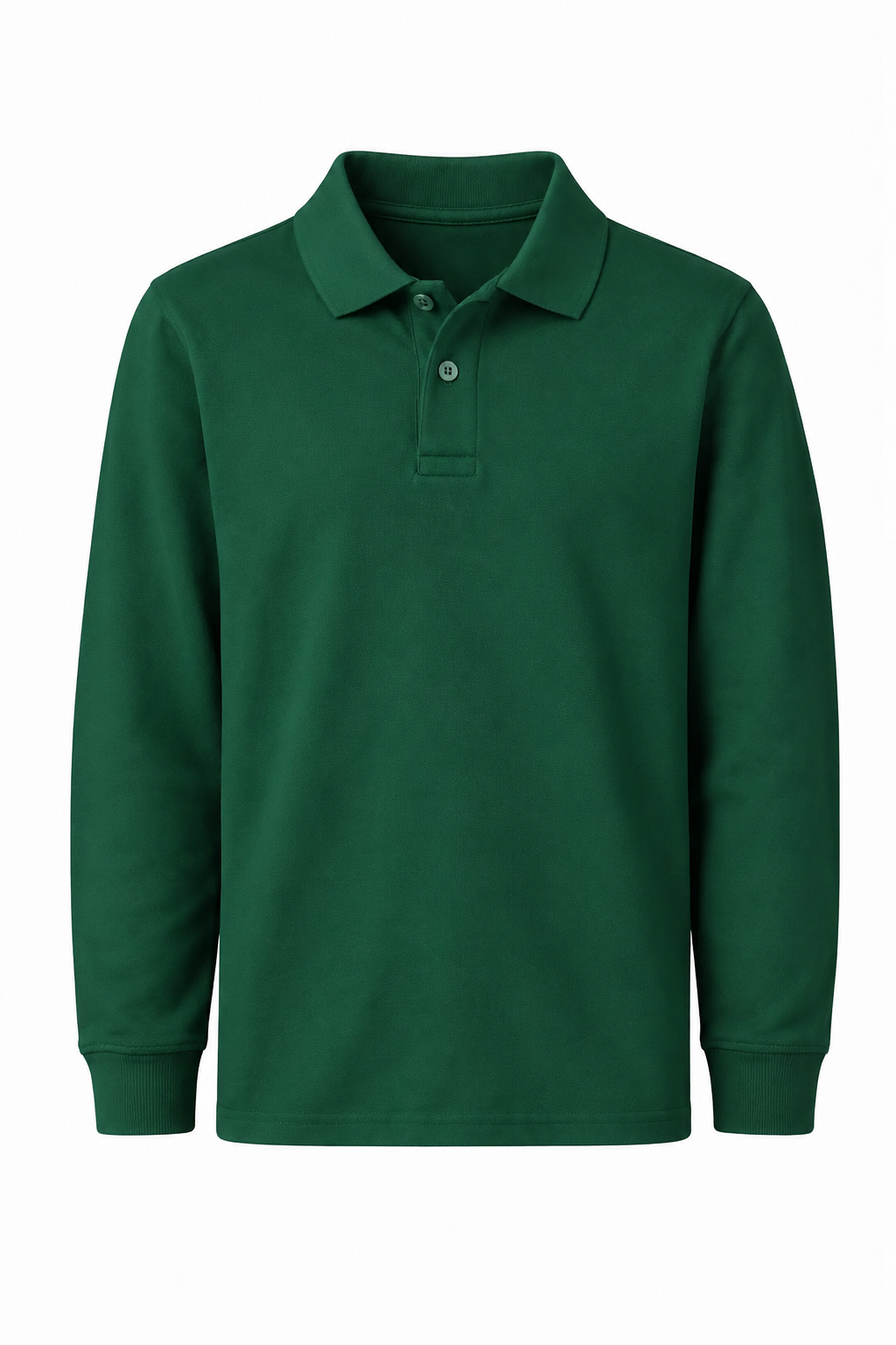 Classic Comfort Long Sleeve Polo (unisex) - Forest Green