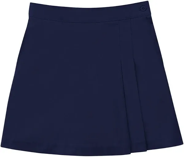 Double Button Pleat Skort  - Navy