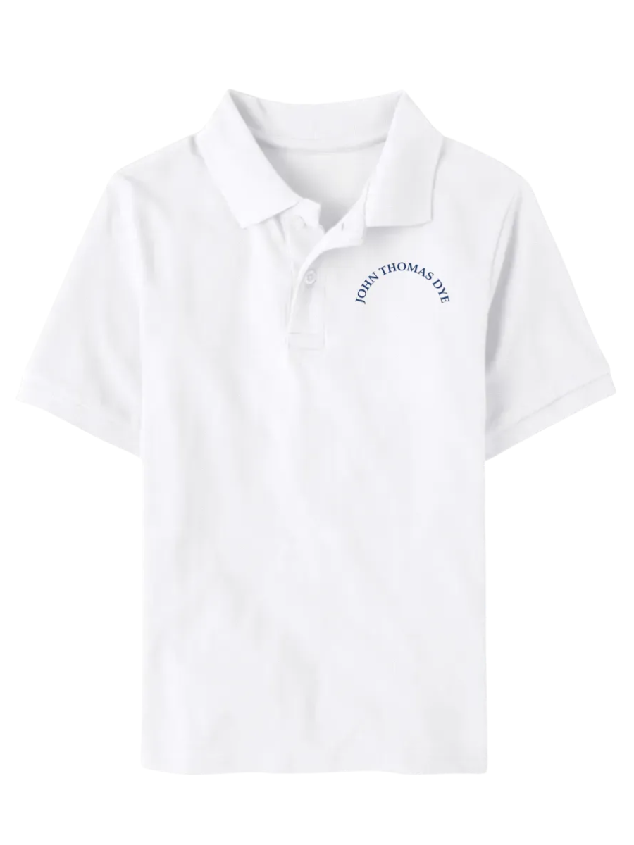 Classic Comfort Polo (unisex) - White, Embroidered with JTD