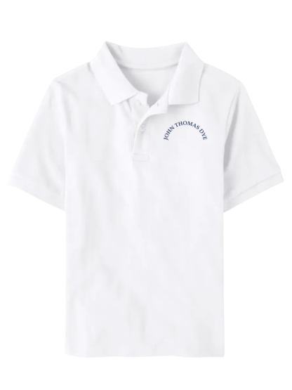 Classic Comfort Polo (unisex) - White, Embroidered with JTD