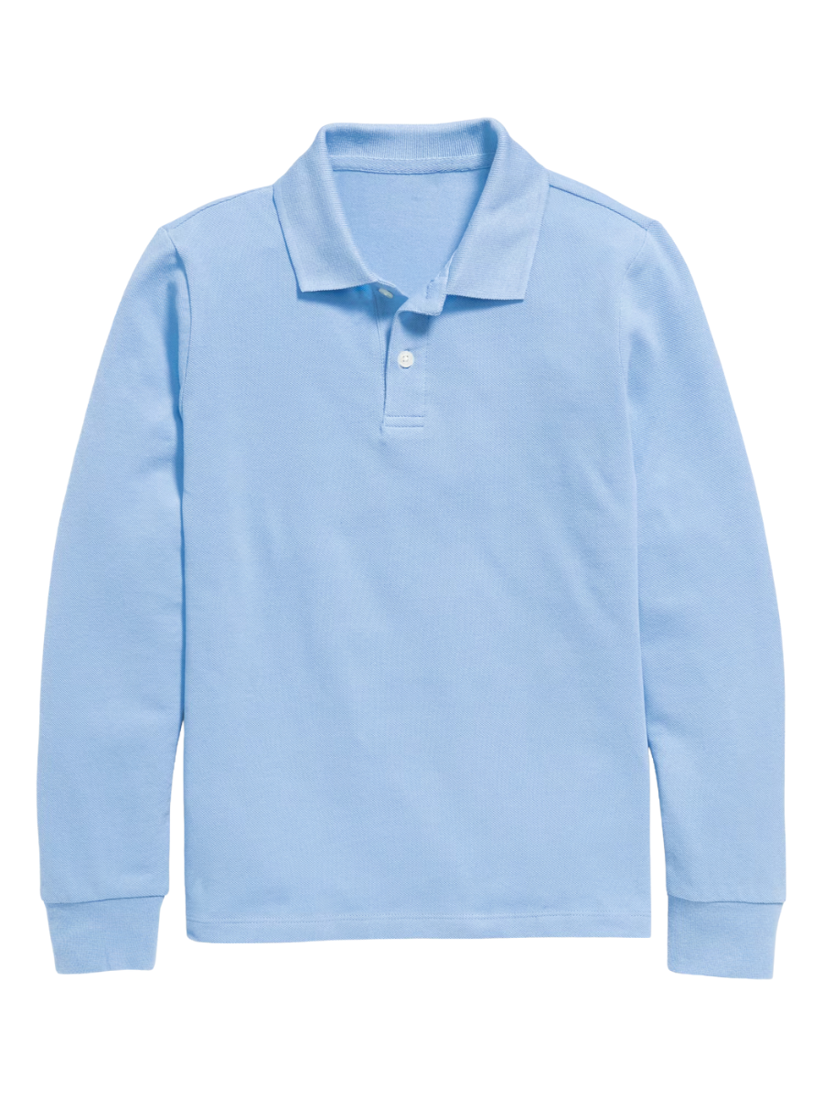 Classic Comfort Long Sleeve Polo (unisex) - Light Blue