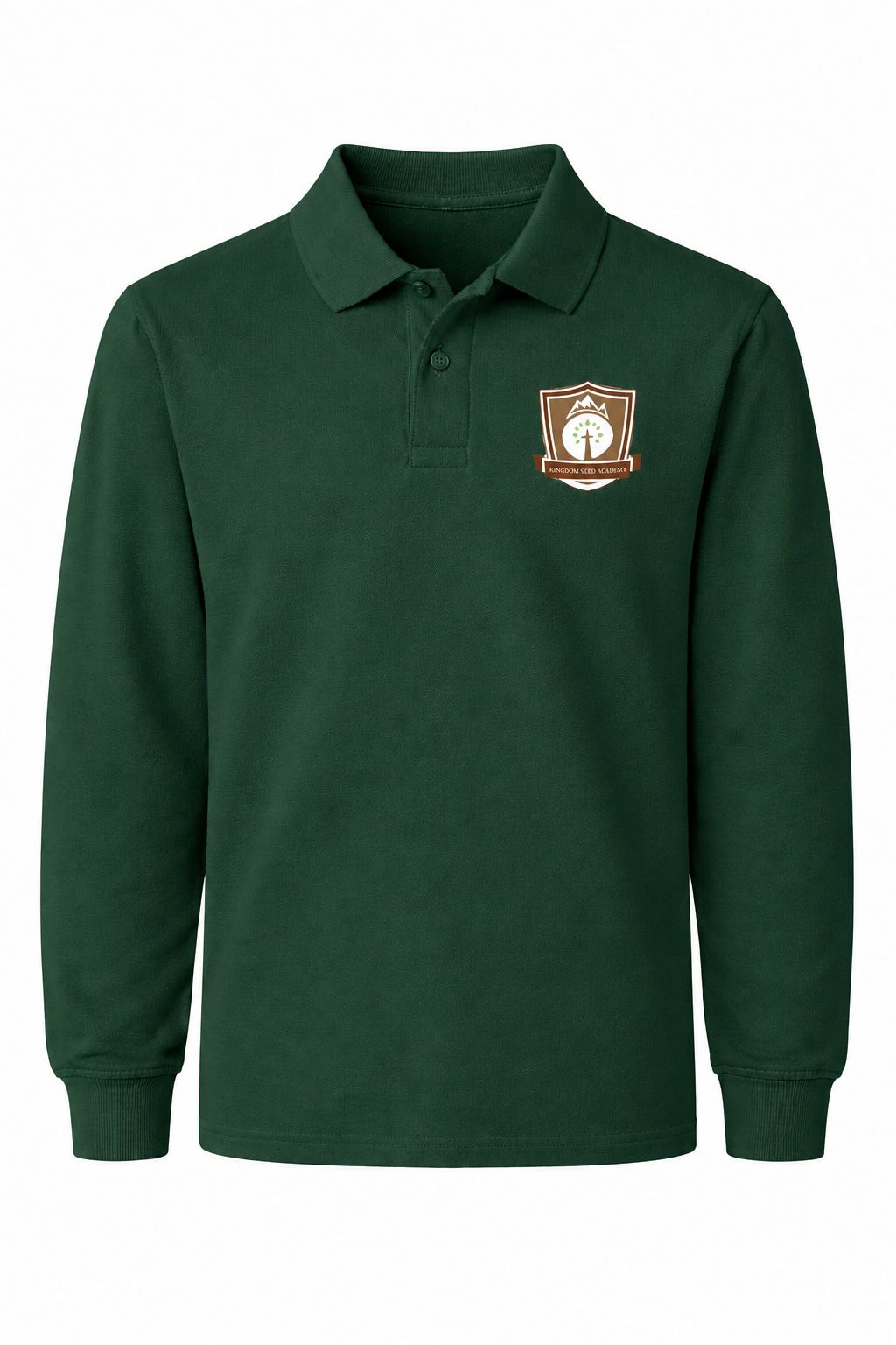 Classic Comfort Long Sleeve Polo (unisex) - Forest Green (KSA)