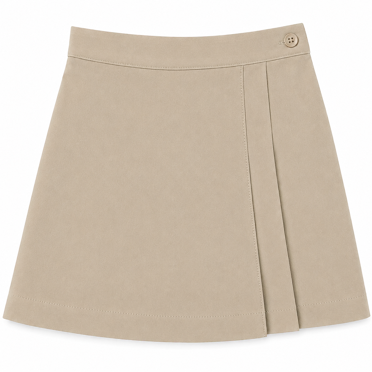 Double Pleat Skort  - Khaki