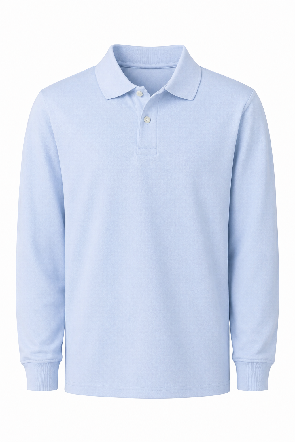 Classic Comfort Long Sleeve Polo (unisex) - Light Blue