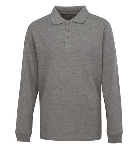 Classic Comfort Long Sleeve Polo (unisex) - Gray