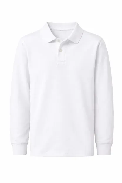 Classic Comfort Long Sleeve Polo (unisex) - White