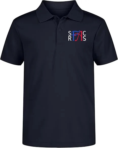 Performance Tech Polo (unisex) - Navy, With SRFACS Logo