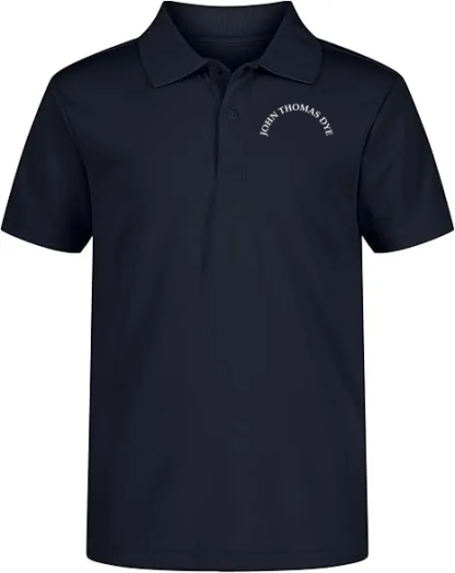 Performance Tech Polo (unisex) - Navy, Embroidered with JTD