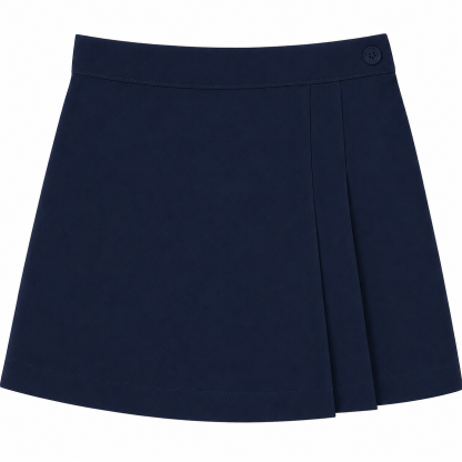 Double Pleat Skort  - Navy