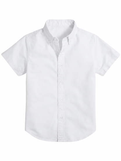 Boys Oxford Short Sleeve Dress Shirt
