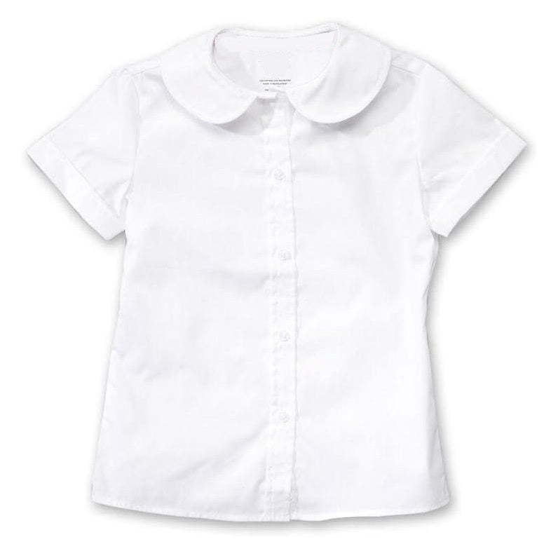 Peter Pan Short Sleeve Blouse - White