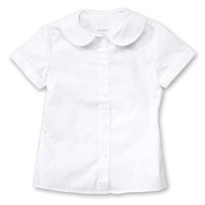 Peter Pan Short Sleeve Blouse - White