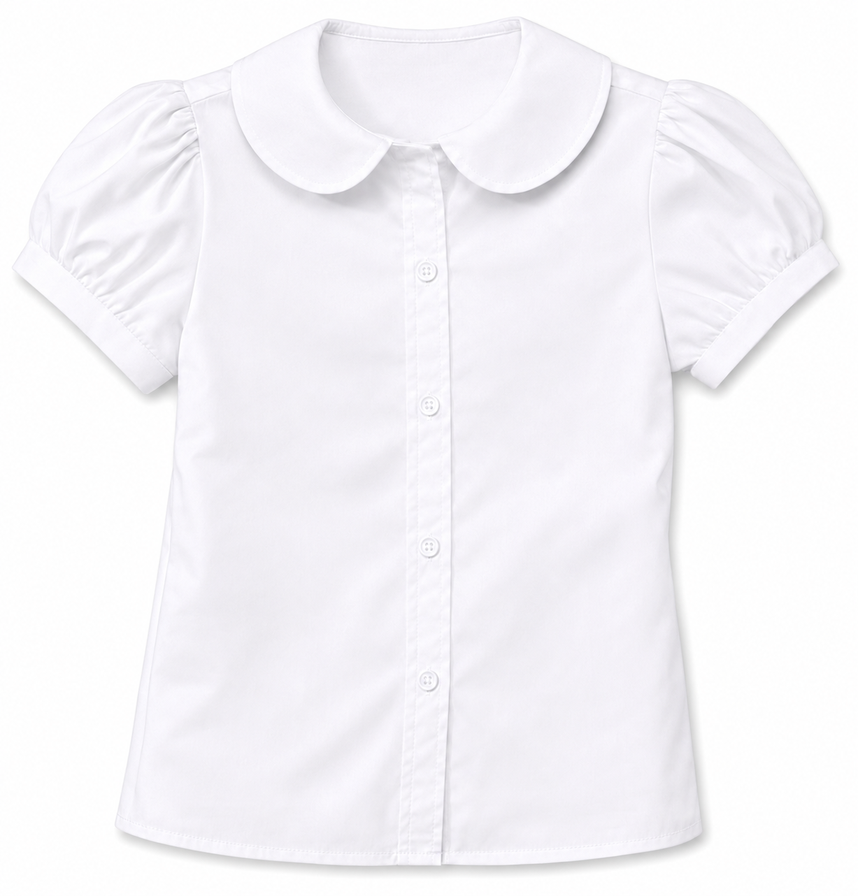 Girls Peter Pan Short Sleeve Blouse 