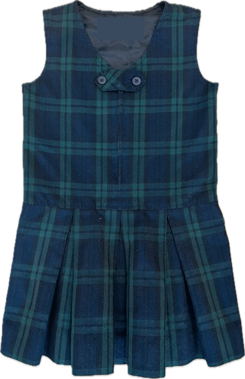 Front Zip Jumper - Navy/Green Plaid