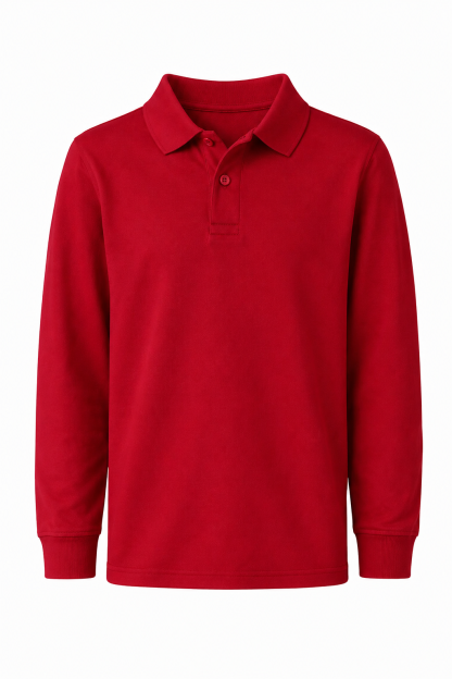 Classic Comfort Long Sleeve Polo (unisex) - Red