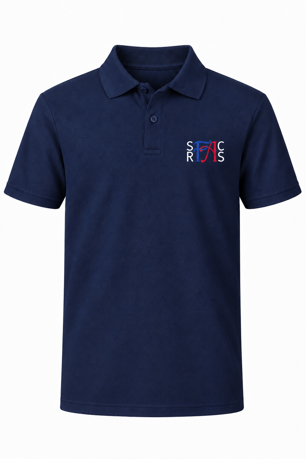 Performance Tech Polo (unisex) - Navy, With SRFACS Logo