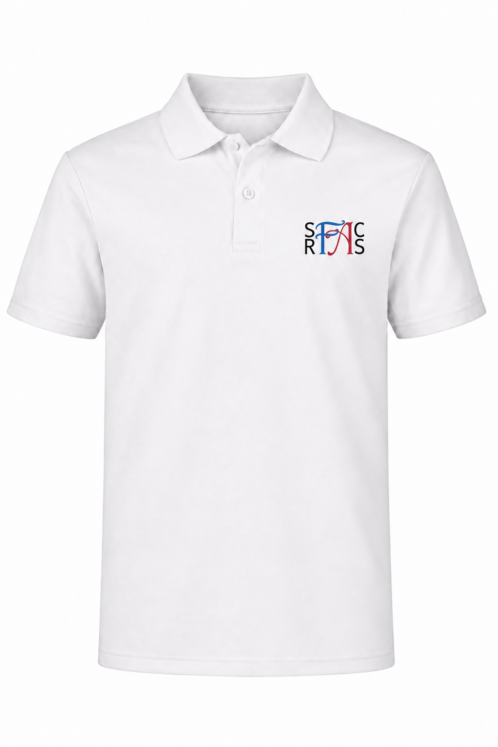 Performance Tech Polo (unisex) - White, With SRFACS Logo