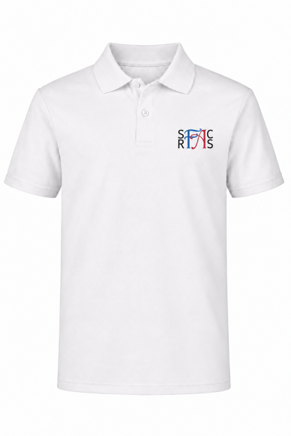 Performance Tech Polo (unisex) - White, With SRFACS Logo