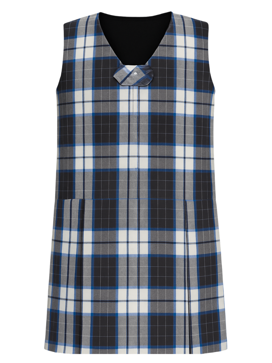 Front Zip Jumper - Blue/Black Plaid